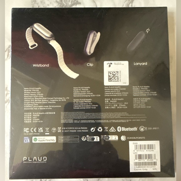 SEALED Plaud NotePin Bundle Wearable AI Memory Capsule Black 64G Bluetooth - Picture 5 of 13